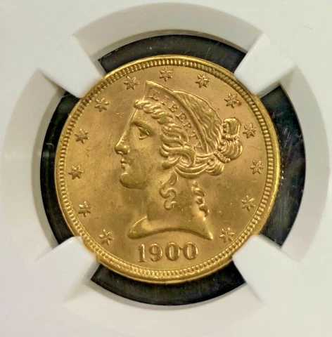 1900 Liberty Head $5 Gold Piece Cover
