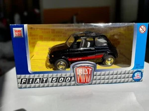 Fiat Nuova 500-F--- Heavy Metal- scala 1/24---" Stradale"-nero-Nuova in box-- - Foto 1 di 3