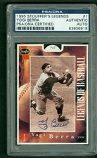 Yogi Berra Autographed 1995 Stouffer's Legends Card PSA/DNA