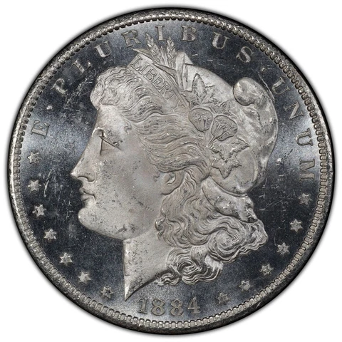 1884CC Morgan Silver Dollar  PCGS MS64DMPL Very Deep Mirrors Cover