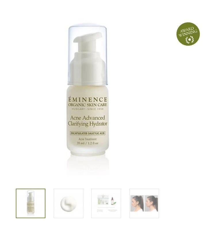 Eminence Organic Acne Advanced Clarifying Hydrator 1.2 oz New Salicylic Acid - Image 1 of 1