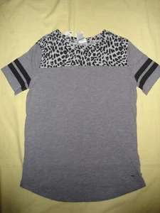 Neu mit Etikett neu Victoria's Secret Pink Dog grau Gepard T-Shirt Top XS Vintage selten - Bild 1 von 3
