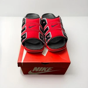 Nike Air More Uptempo Slide University Red Black FJ6036-600 Men's - Picture 1 of 7