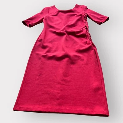 Vestido Emporio Armani Talla 10US (46IT) Rojo Coral Cuello Redondo Hasta la Rodilla Foto 1 de 4