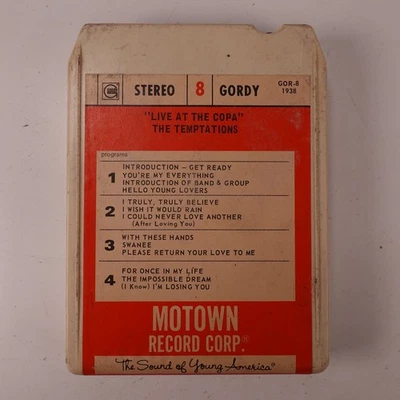 The Temptations - Live at the Copa 8-Track Cartridge 1968 Motown Soul - Image 1 of 4