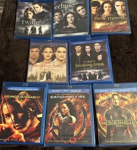 TWILIGHT 5 DVD Collection & THE HUNGER GAMES 3 DVD Collection 8 DVD Like New Set - Picture 1 of 8
