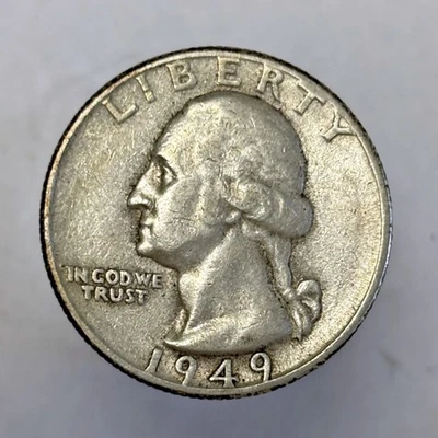 1949-P WASHINGTON QUARTER VINTAGE COLLECTABLE - Image 1 of 2