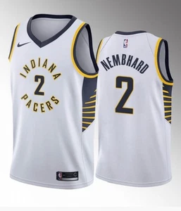 NWT! NBA Andrew Nembhard #2 Indiana Pacers Finals 2025 WHT Swingman Size 60 5XL! - Picture 1 of 3