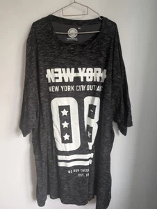 Camiseta Kam Casuals Negra Gris Manchada Nueva York Manga Corta Talla 6XL (T3) - Imagen 1 de 8