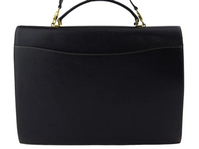 a.testoni Bolso de Negocios Negro Dorado Mujer Auténtico Segunda Mano Foto 1 de 4