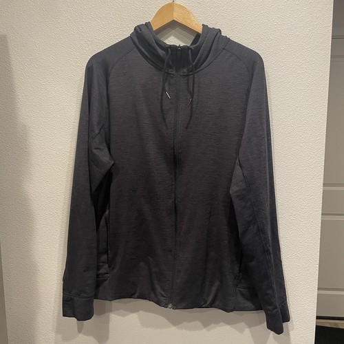 VETEMENTS Giacca Zella Nordstrom nera full zip con cappuccio tempo libero corsa leggera TG L