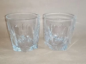 Denby Atlantis Voll Bleikristall Whisky Gläser x2 Portugal Mundgeblasen + Schliff - Bild 1 von 5