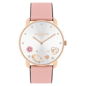 Coach Blush Leather Silver White Dial Women's Watch - 14504295 - Picture 1 of 5