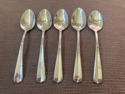 Oneida GALA IMPULSE Stainless Flatware Bead Tip-5 Teaspoons--6 1/8"--USA--MINTY - Image 1 of 4