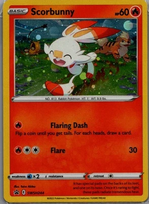 Scorbunny -  (Cosmos Holo) Promo SWSH: Sword & Shield Promo Cards SWSH244 NM - Image 1 of 2