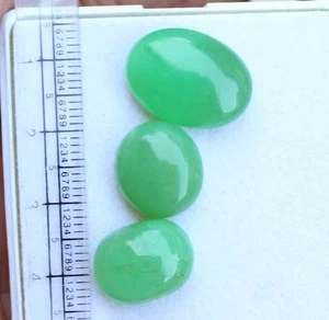 29,9 ct 13,1*18 mm Natürlicher Chrysopras Cabochon Lose Edelsteine Mix Form 3 Stck. - Bild 1 von 5