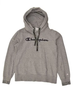 Champion Damen Grafik Hoodie Pullover UK 14 Large grau Baumwolle IF07 - Bild 1 von 6