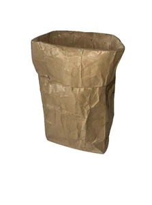 VTG MCM Paper Bag Ceramic Vase Pencil Pen Hold 4.75” Mid-Century Modern Art Deco - Picture 1 of 13