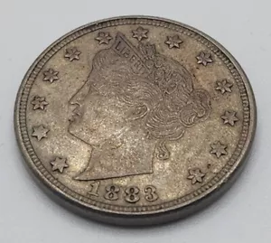Extremadamente Bonito FECHA CLAVE EE. UU. Como Nuevo-1883 Liberty Head V Níquel - ¡ENVÍO GRATUITO! - Imagen 1 de 2
