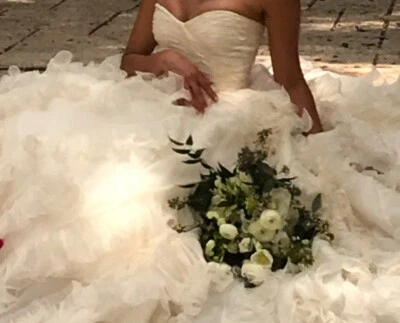 Знаменитый $12K Oscar de la Renta свадебное платье платье Sz 2/4 - Изображение 1 из 3