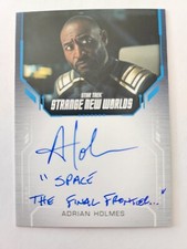STAR TREK STRANGE NEW WORLDS Autograph Card Adrian Holmes Adm April Inscription