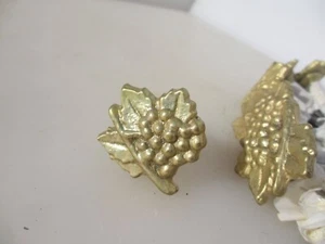 Vintage Brass Cabinet Knob Drawer Handle Pull Old Cupboard Retro Grape -£5each - Picture 1 of 13