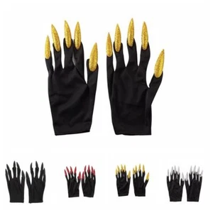 Long Nails Ghost Gloves Full Finger Halloween Gloves Witch Gloves Girls - Picture 1 of 16