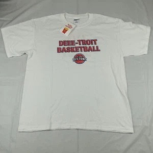 McDonald’s Detroit Pistons T-Shirt White Large NBA Deee-Troit Basketball NWT New - Picture 1 of 10
