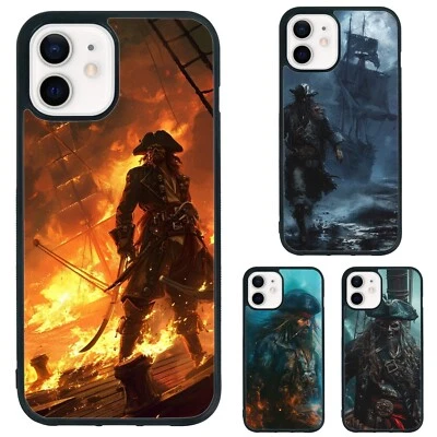 mutant pirate graphic Non-slip Case For Apple iPhone X 10 11 12 13 14 15 - Image 1 of 4