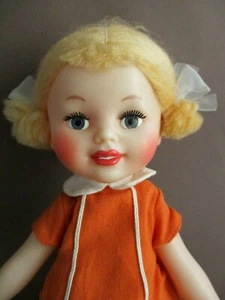 1970's USSR Soviet Russia Lenigrushka Factory Trademark Plastic Blond DOLL - Picture 1 of 8