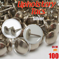 Upholstery Studs Tacks Antique Bag 100 Tacks/Nails Tacs Silver/Nickel restore