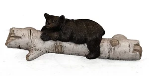 Set Of 6 Drawer Pulls 4/1/2" Black Bear On a Tree Log Western Home  Decor - Picture 1 of 1