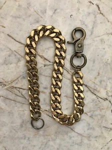 Cadena de latón liso hecha a mano para motociclista billetera camionero regalo 213 - Imagen 1 de 1