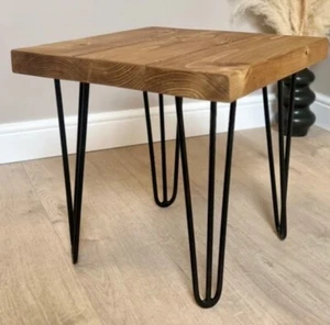Small Side/Coffee Table Reclaimed Wood Scaffolding Board Rustic Industrial 30cm - Picture 1 of 3