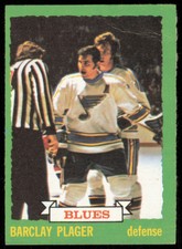1973-74 TOPPS BARCLAY PLAGER ST. LOUIS BLUES #47 VG - CREASE