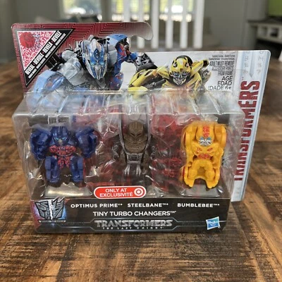 TINY TURBO CHANGERS TRANSFORMERS THE LAST KNIGHT PACKAGE OF 3 - Image 1 of 4