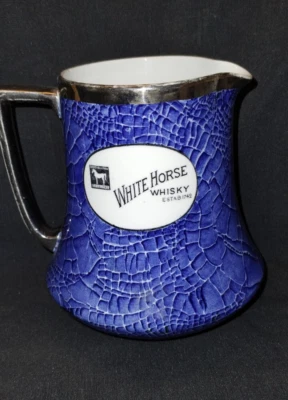 VINTAGE OLD ADVERTISING SHELLY'S WHITE HORSE WHISKY JUG RDJA 4993 ENGLAND 1920 - Image 1 of 4