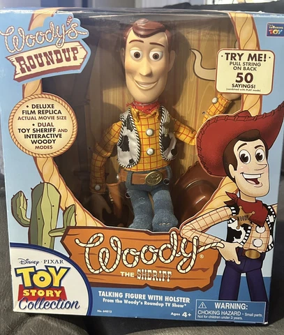 Thinkway Toy Story Collection Woodys Roundup The Sheriff White Label Cover