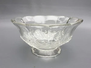 Antique Victorian pressed glass salad bowl, FROSTED GRAPE, c.1890s - Picture 1 of 11