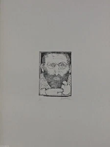 Lithography lithographie Litografia POSSENTI Antonio "Autoritratto" P.d.A. - Imagen 1 de 1