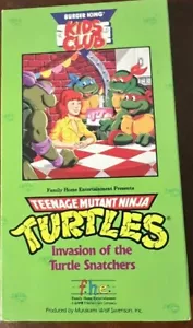 Teenage Mutant Ninja Turtles TMNT VHS Invasion Turtle Snatchers Burger King 1990 - Picture 1 of 2
