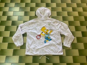 Felpa con cappuccio tennis Bart Simpson 1994 vintage giacca leggera full zip The Simpson adatta a M - Foto 1 di 7