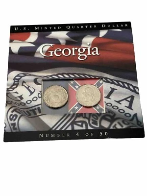 us minted quarter dollar set Georgia Number 4 Of 50 Year 1999 P & D - Image 1 of 4