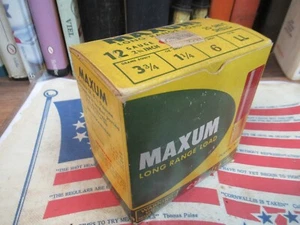 C-I-L MAXUM SHOTGUN SHELL BOX LONG RANGE LOAD PAPER EMPTY 12 GAUGE EMPTY BOX - Picture 1 of 10