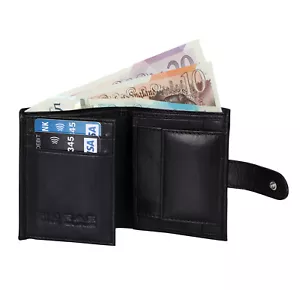 Männer Echtleder RFID Sicher Sperrgeldbörse Münzbeutel Ausweishalter Geldbörse - Bild 1 von 6