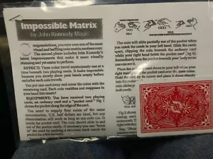 Matrix 3 Coin IMPOSSIBLE MATRIX by John Kennedy Magic Trick - Picture 1 of 2