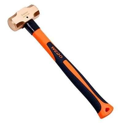  Martillo de trineo de cobre con mango recto largo, mango de fibra de vidrio de 4 lb de longitud Foto 1 de 4