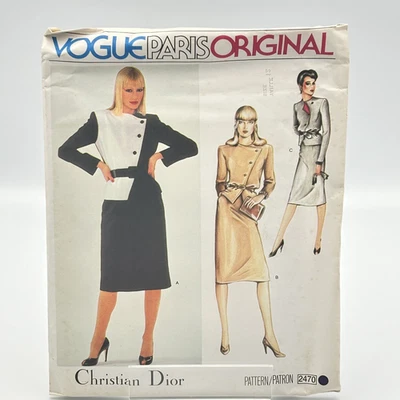 Vogue Paris Original Christian Dior Pattern 2470 Jacket & Skirt Uncut FF Size 12 - Image 1 of 4