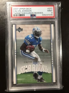 Calvin Johnson 2007 Upper Deck #277 STAR ROOKIE RC LIONS GRADED PSA 9 POP 6 - Picture 1 of 2