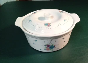 Provincial Bouquet JMP Round 8-3/4" Covered Casserole Dish w/ Lid - Picture 1 of 11